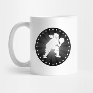 Softball Catcher In Black Mug